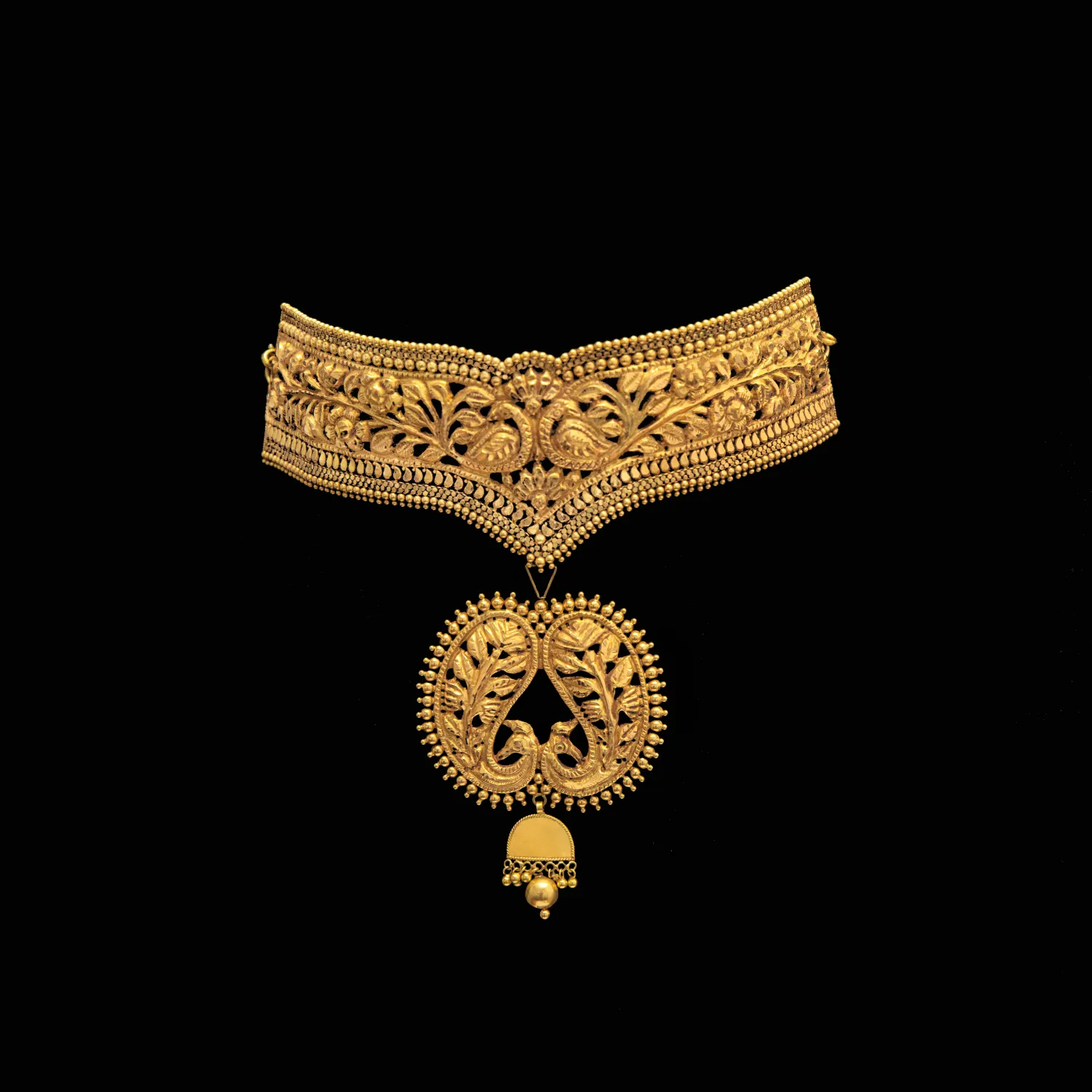 Mayurika Gold Choker Necklace